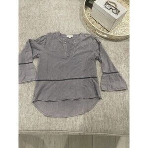 Anthropologie Cloth & Stone Lilac Top with Bell Sleeve size Medium
